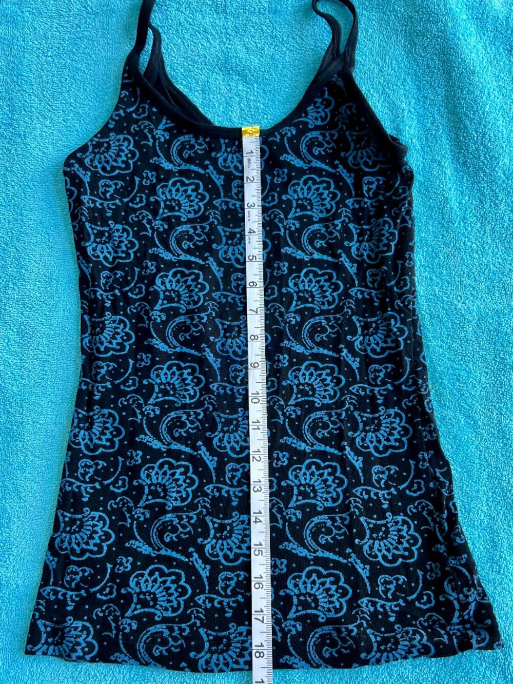 Black & Blue Floral Active Tank